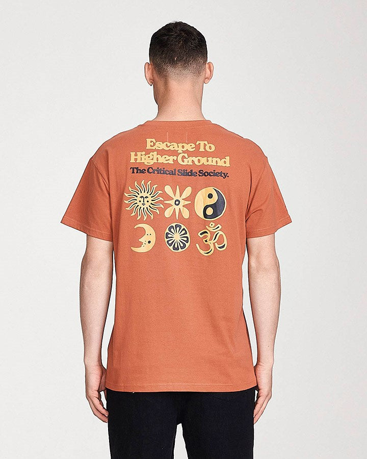 HIGHER GROUND TEE CLAY – The Critical Slide Society