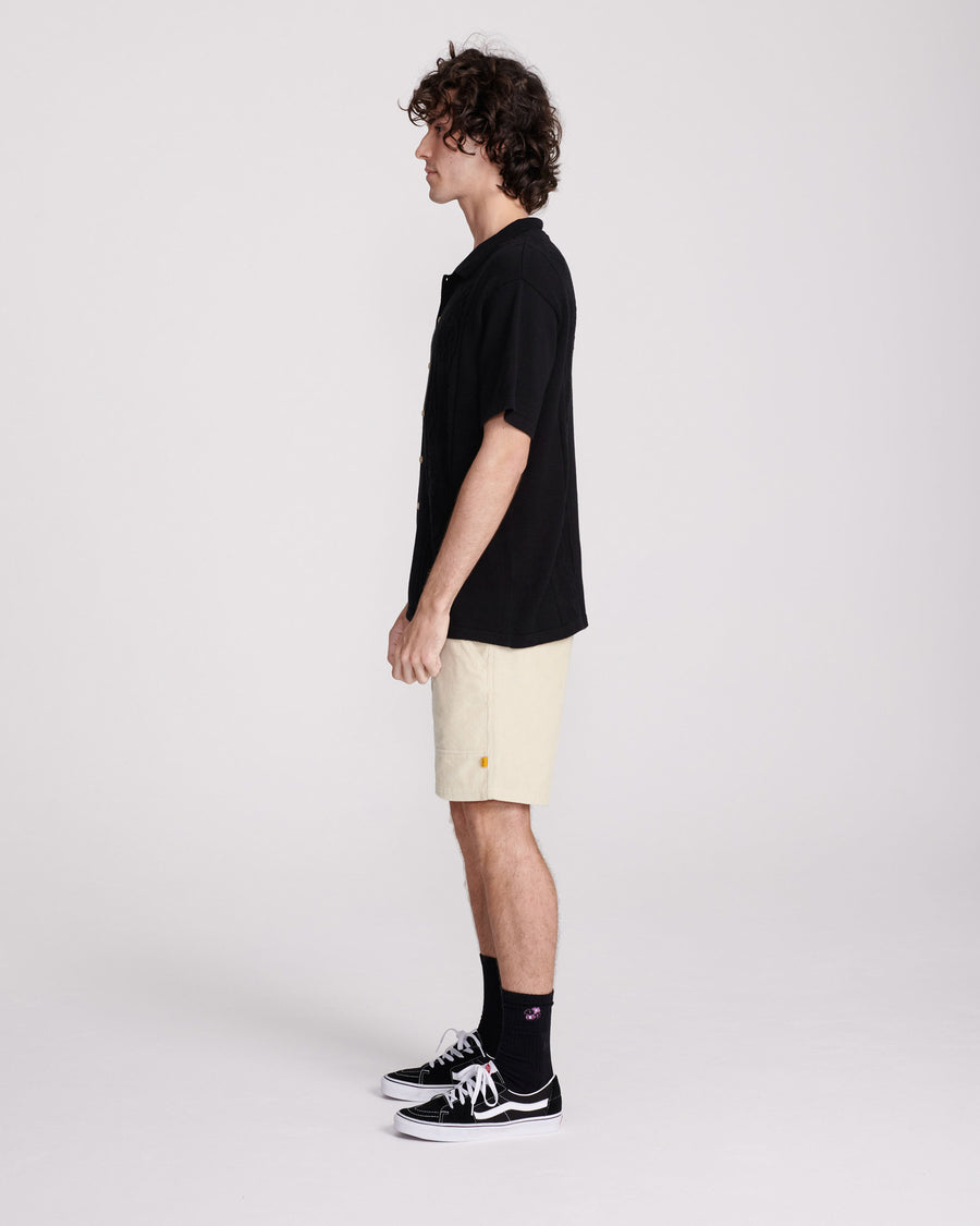 ACCESS KNIT SHIRT - BLACK