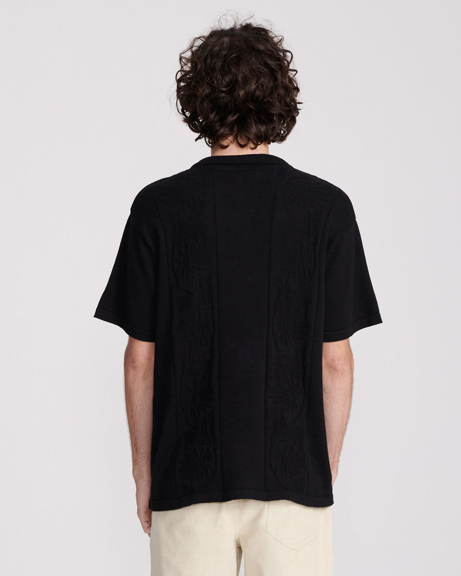 ACCESS KNIT SHIRT - BLACK