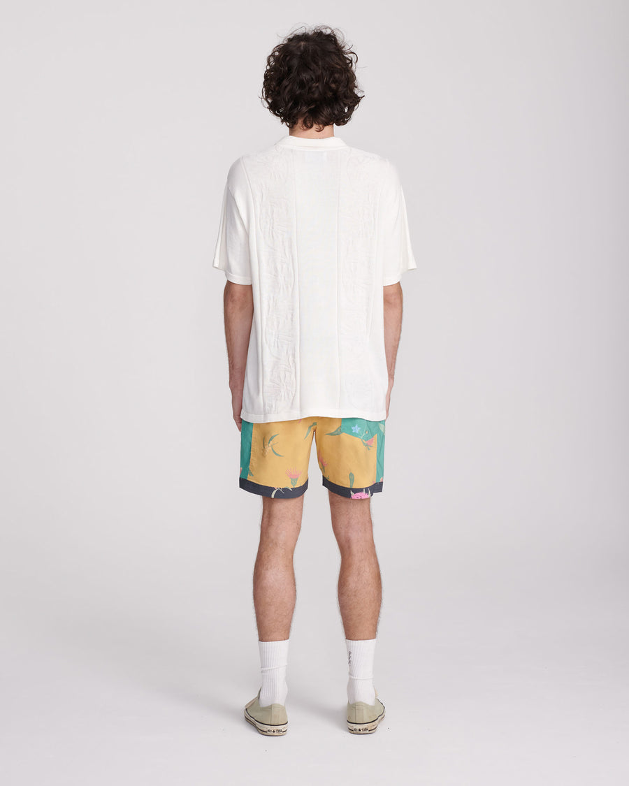 ACCESS KNIT SHIRT - OFF WHITE