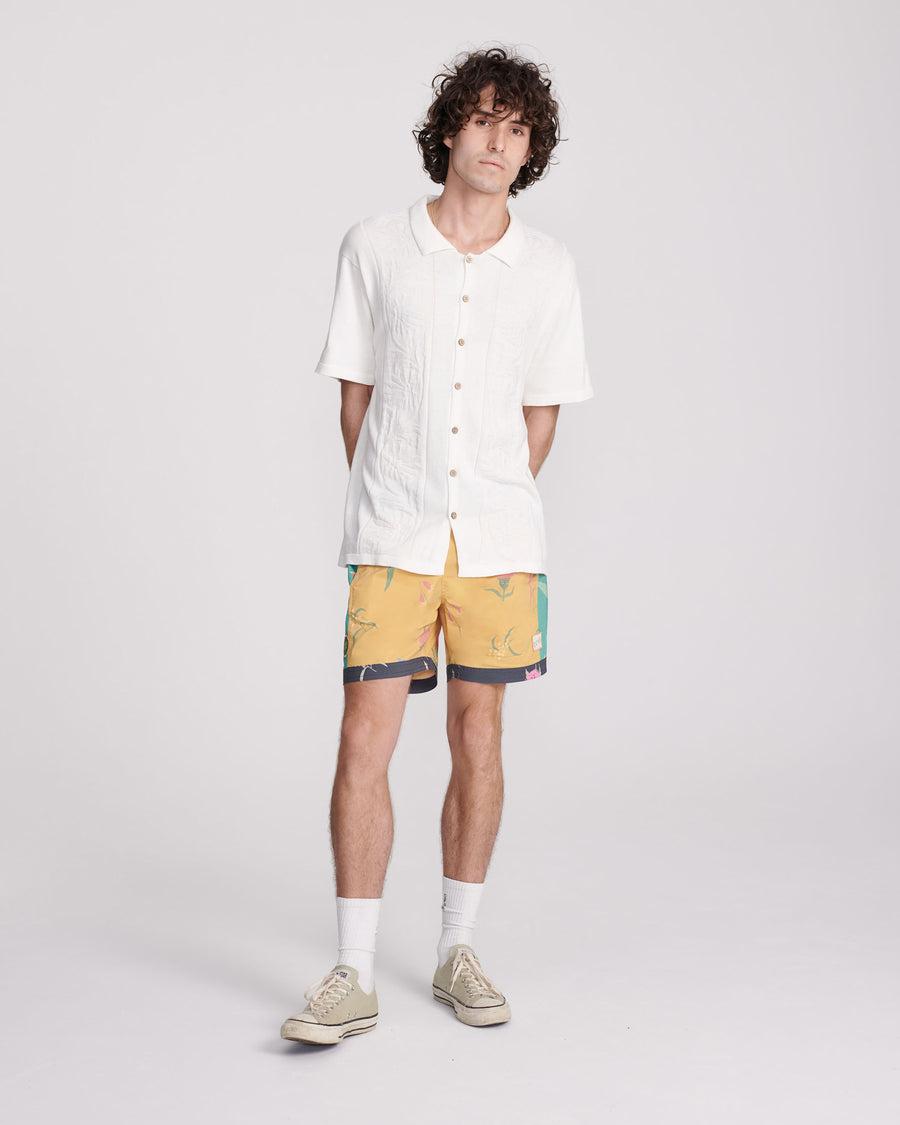 ACCESS KNIT SHIRT - OFF WHITE