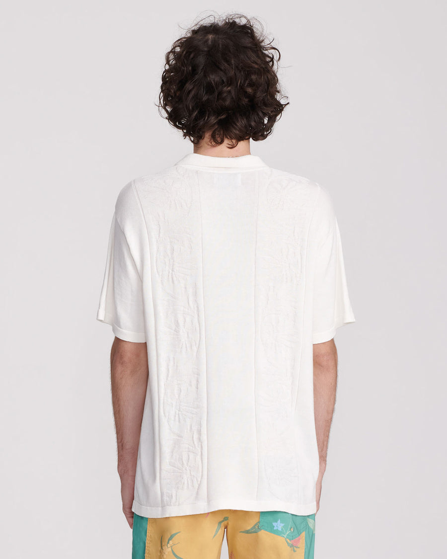 ACCESS KNIT SHIRT - OFF WHITE