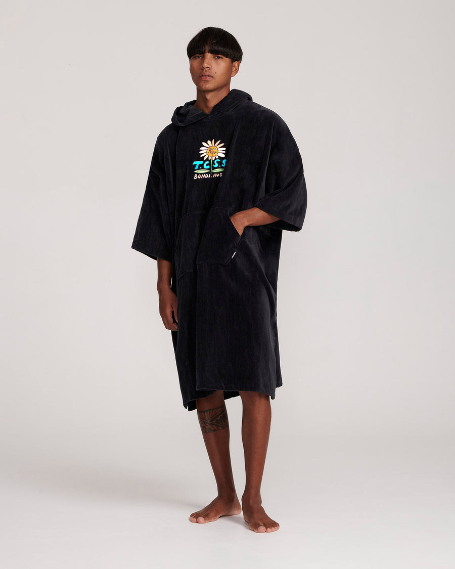 Grande Surf Poncho - Black