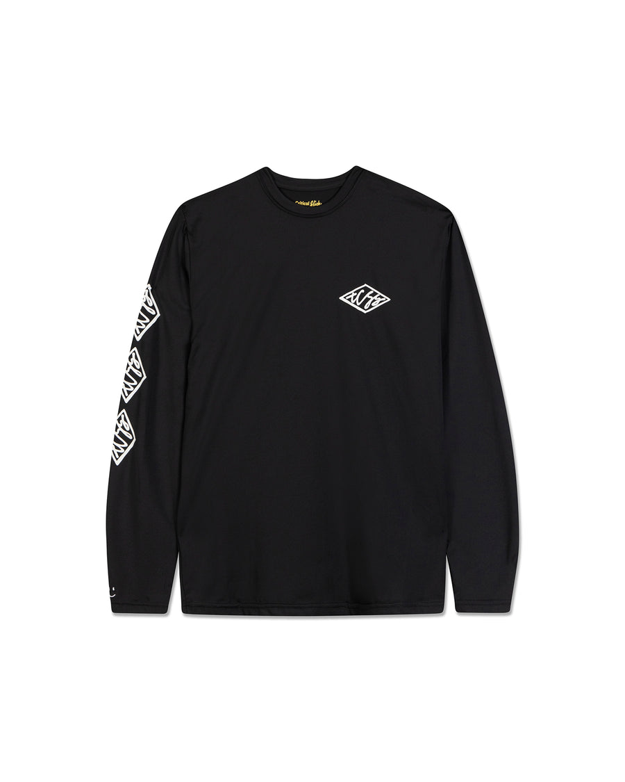 Scribble Longsleeve Rashie - Black