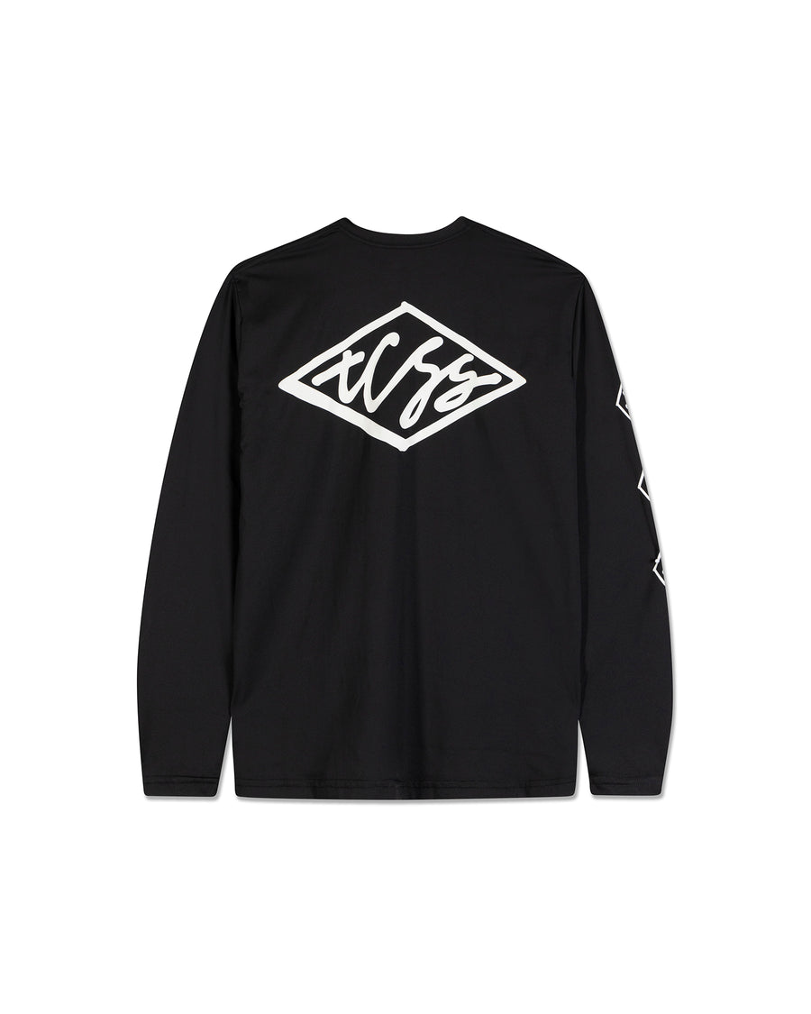 Scribble Longsleeve Rashie - Black