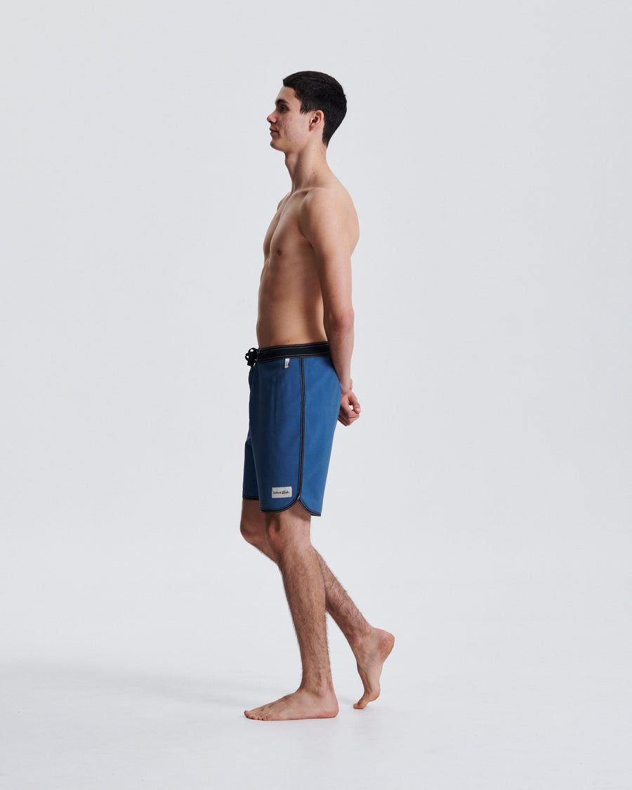 Gunnie 20" Scallop Boardshort - Dusty Blue