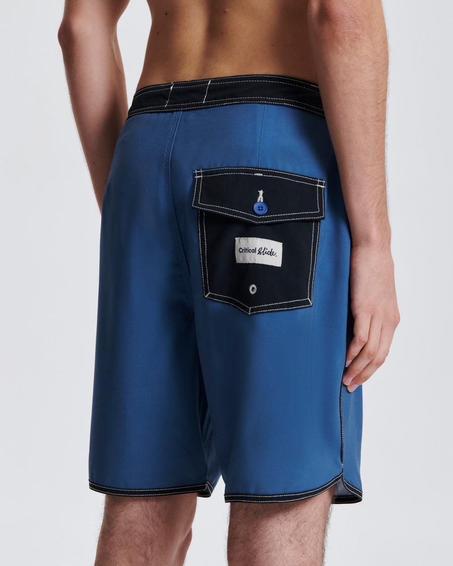 Gunnie 20" Scallop Boardshort - Dusty Blue