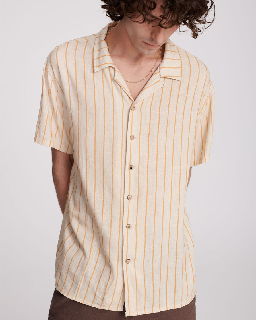 CALLAR LINEN SS SHIRT - YOLK