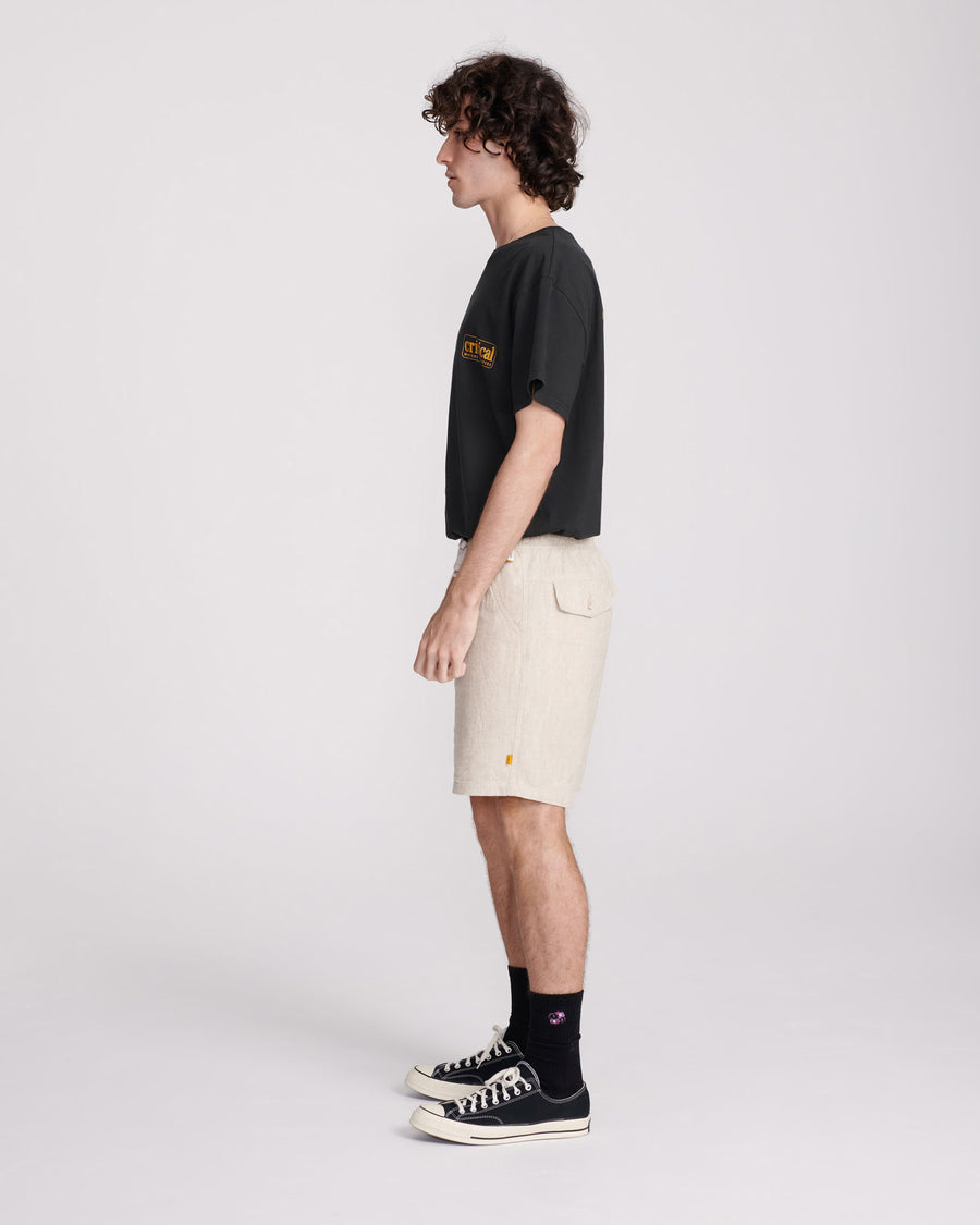 CRUISER LINEN WALKSHORT - ECRU