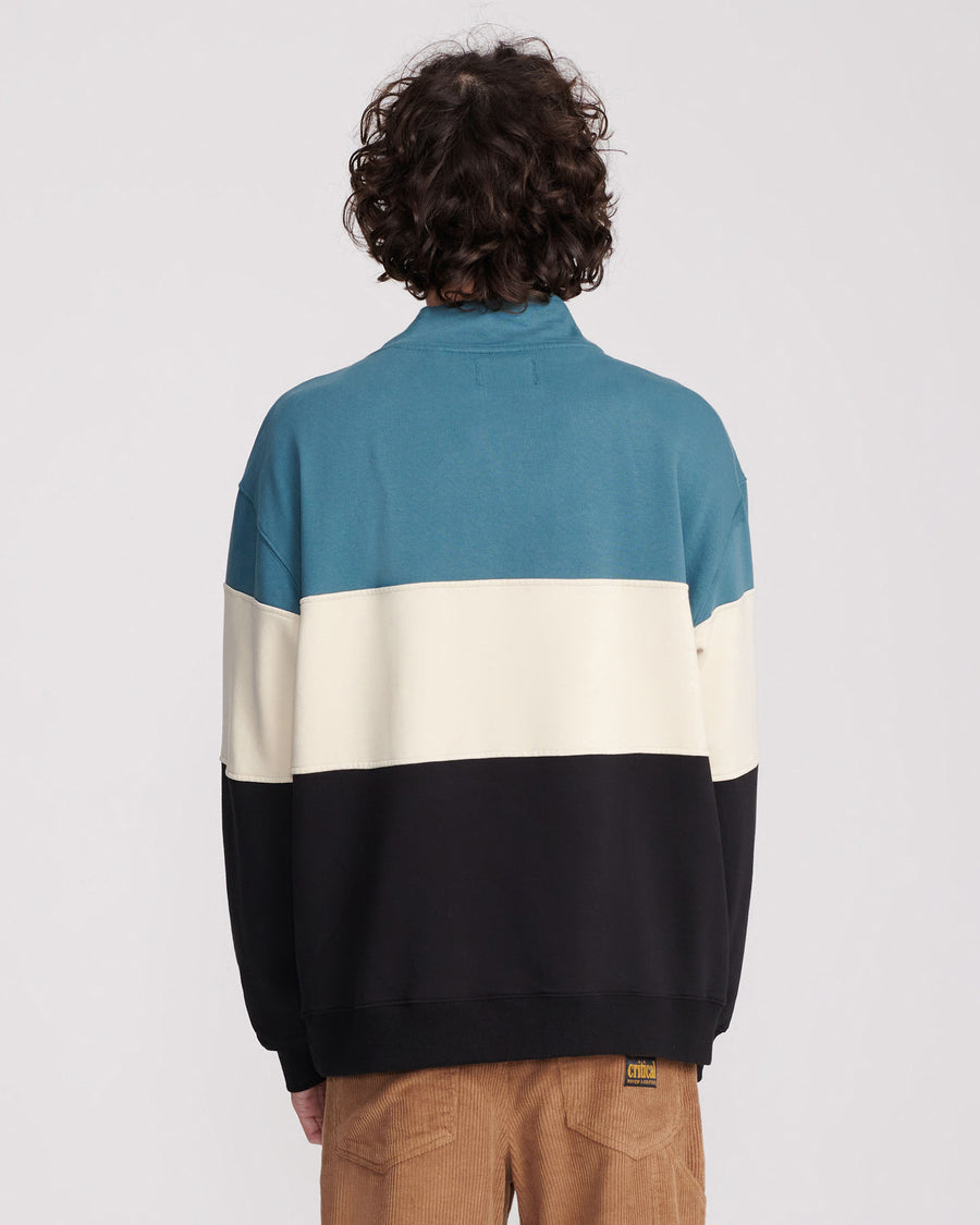 CUT UP ZIP FLEECE - TEAL
