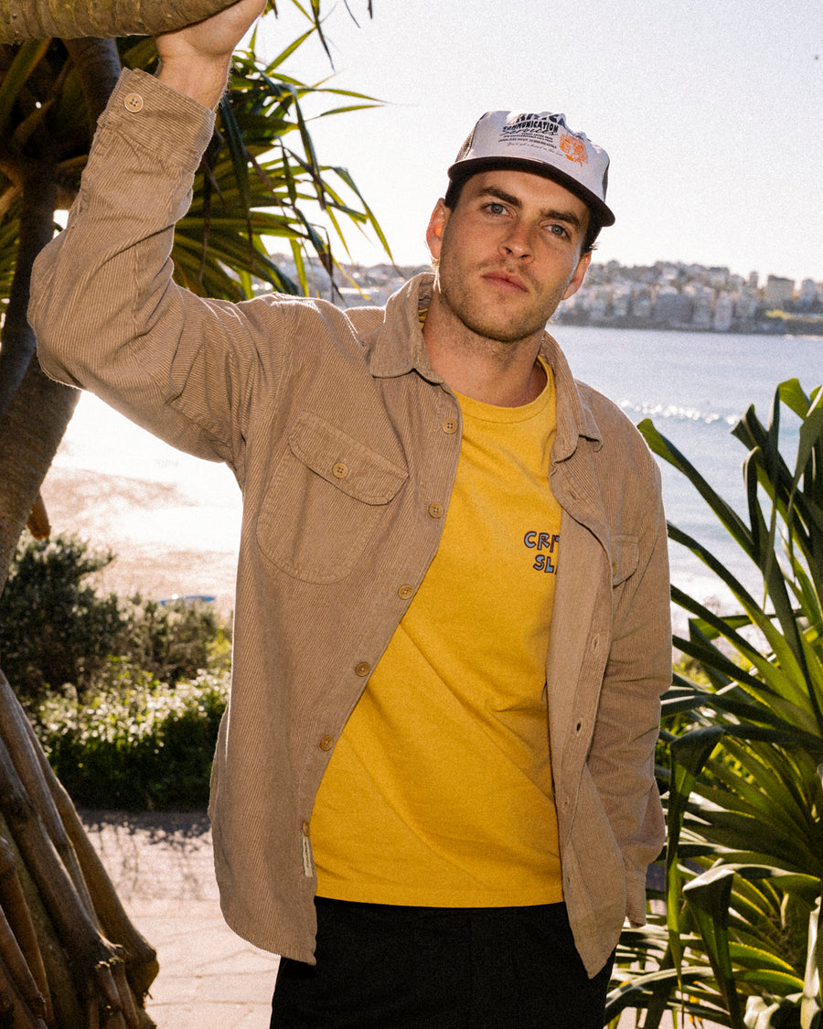 Lazy Boy Cord Shirt - Taupe