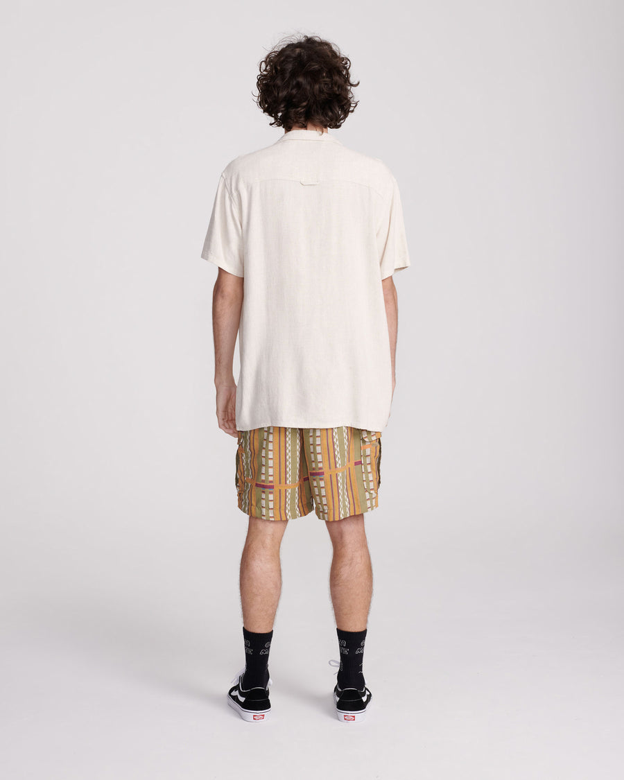 ERNIE LINEN SS SHIRT - OATMEAL