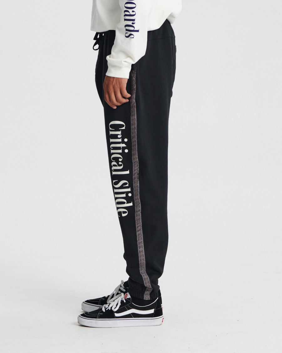 Offset Tape Trackie - Vintage Black