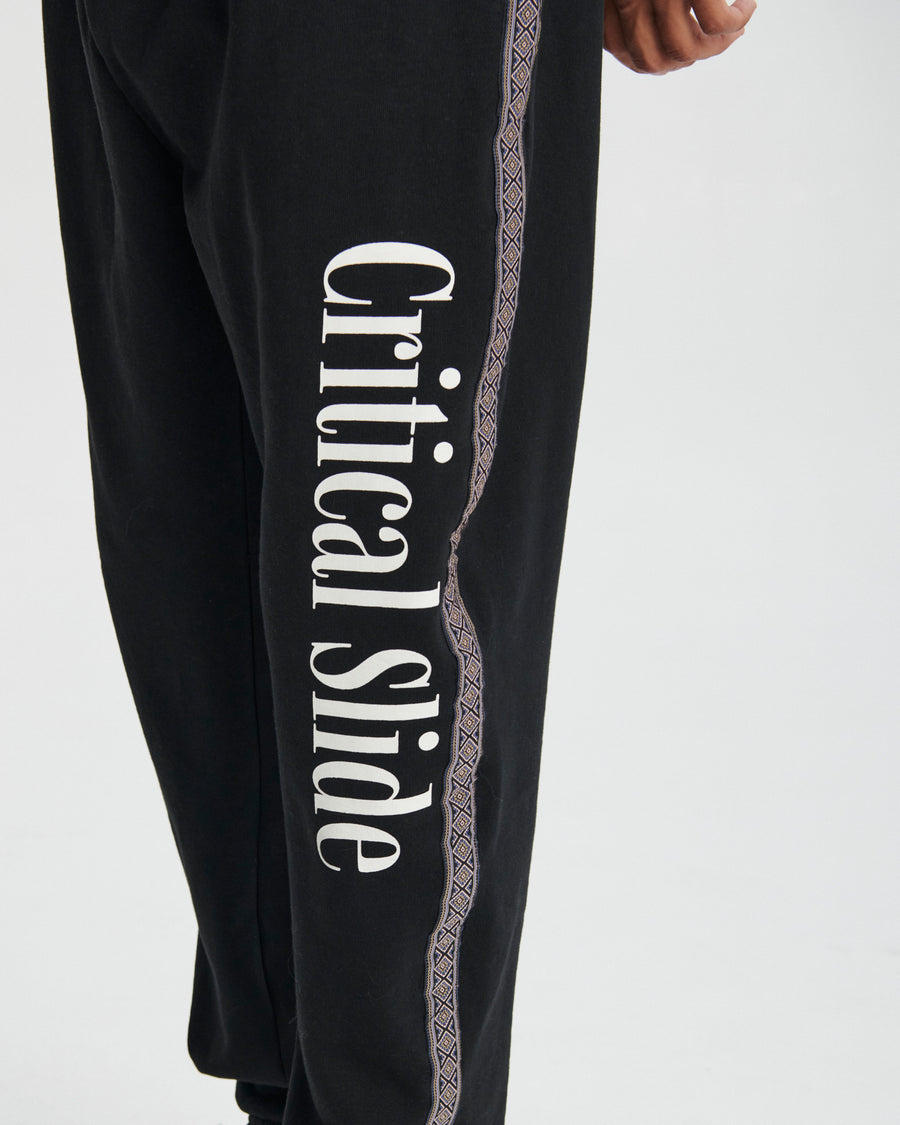 Offset Tape Trackie - Vintage Black
