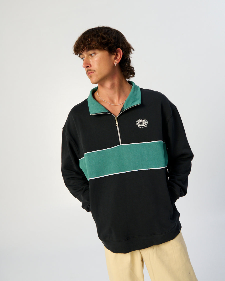 Y2K Quarter Zip - Vintage Black – The Critical Slide Society