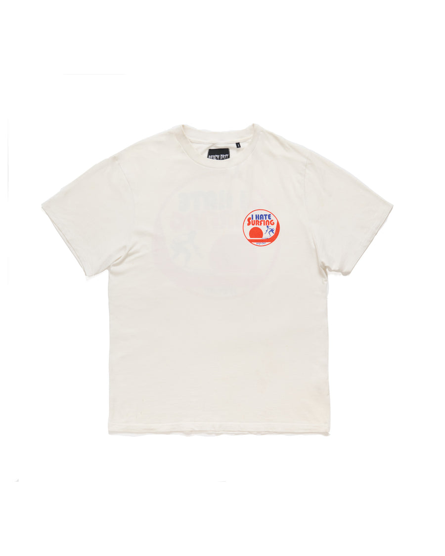 BeachGrit 'I Hate Surfing T-Shirt' - Vintage White