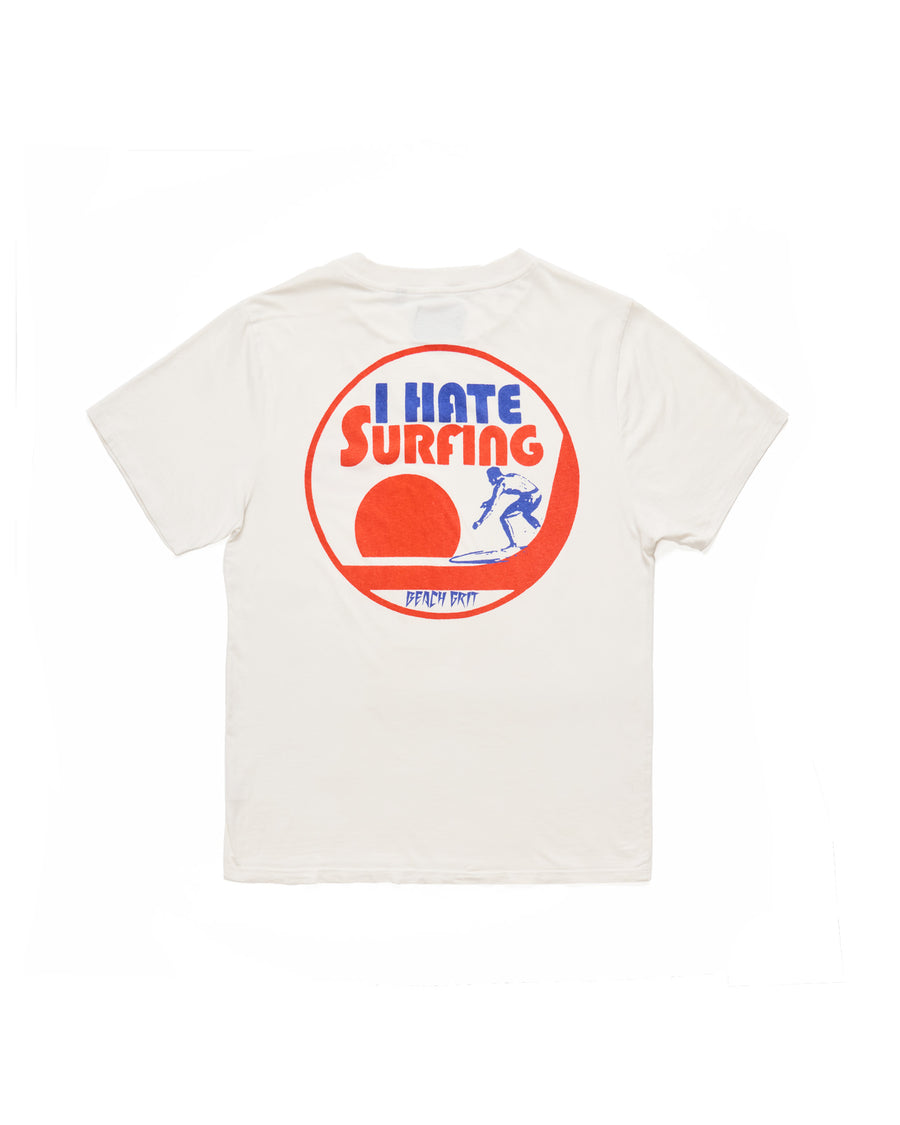 BeachGrit 'I Hate Surfing T-Shirt' - Vintage White