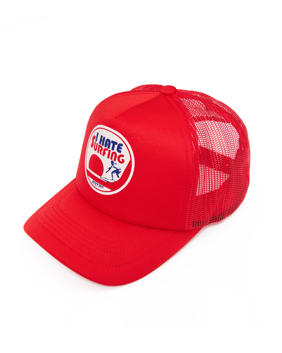 BeachGrit 'I Hate Surfing' Trucker Cap - Red