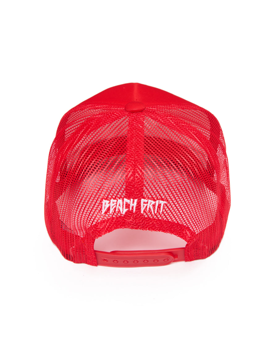BeachGrit 'I Hate Surfing' Trucker Cap - Red