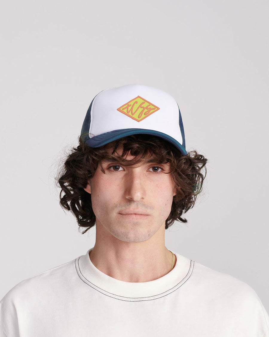 Scribble Foam Trucker Cap - Aegean