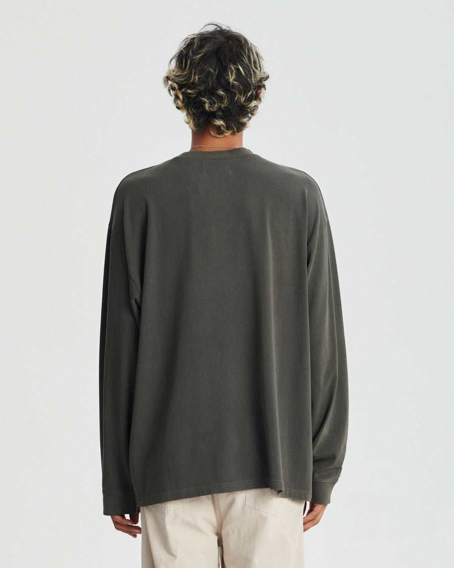 Scribble Longsleeve Jumbo Tee - Ashphalt