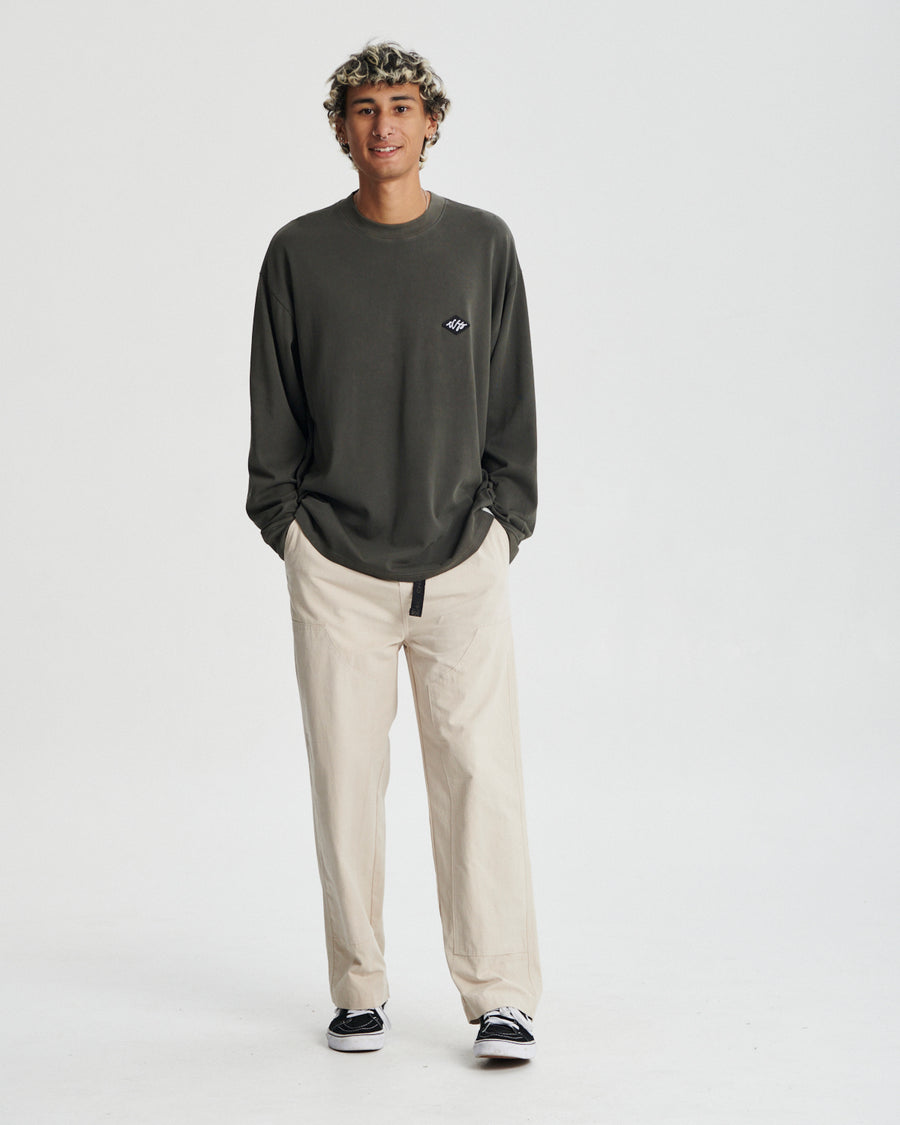 Scribble Longsleeve Jumbo Tee - Ashphalt
