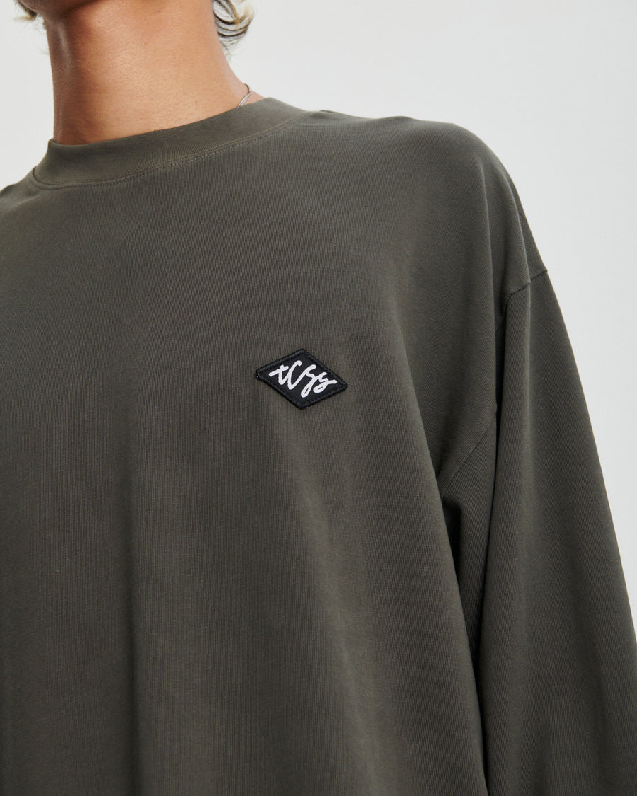 Scribble Longsleeve Jumbo Tee - Ashphalt