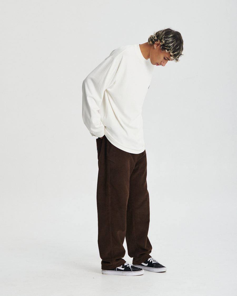 Scribble Jumbo Longsleeve Tee - Vintage White