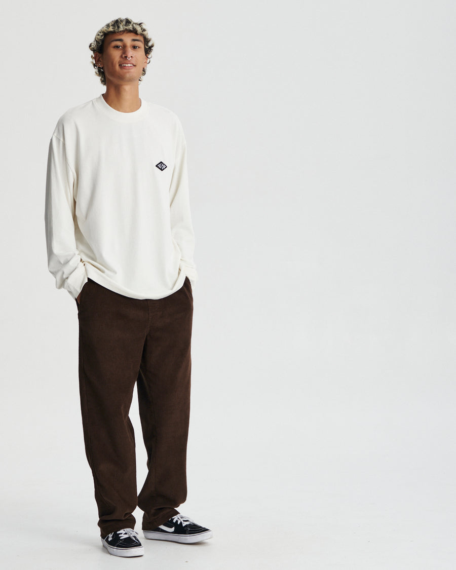 Scribble Jumbo Longsleeve Tee - Vintage White