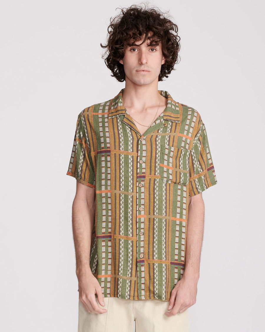 JEZZA LINEN SS SHIRT - FATIGUE