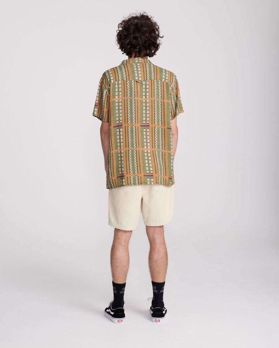 JEZZA LINEN SS SHIRT - FATIGUE