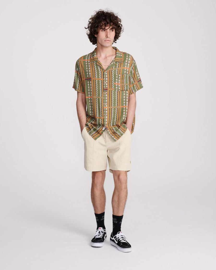 JEZZA LINEN SS SHIRT - FATIGUE