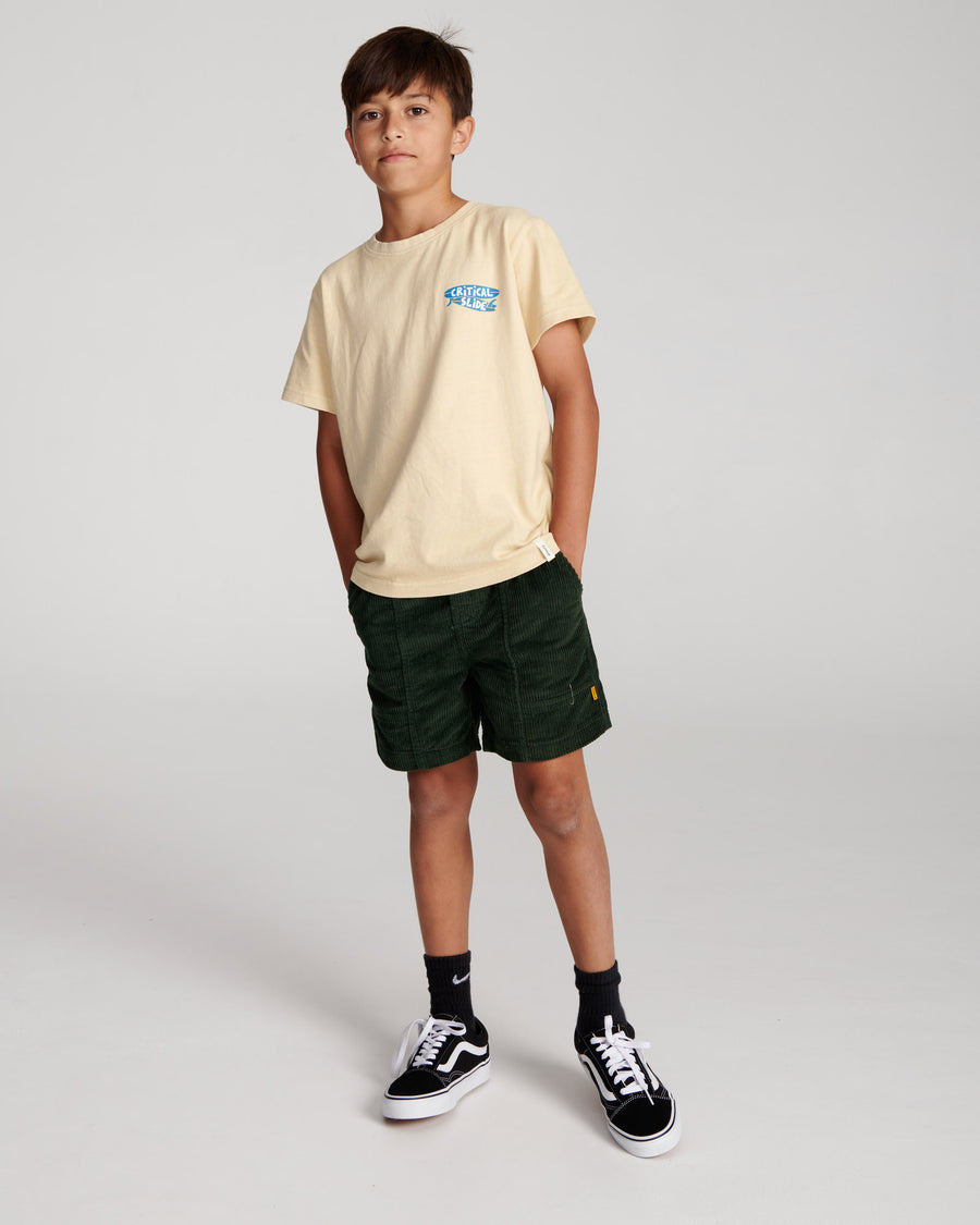 All Day Cord Shorts Kids - Bottle Green