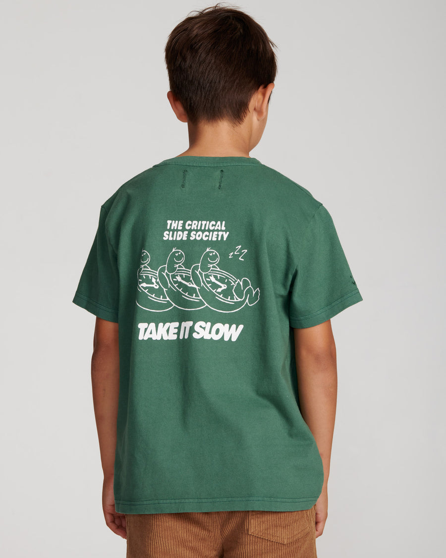 Take it Slow Kids Tee - Green