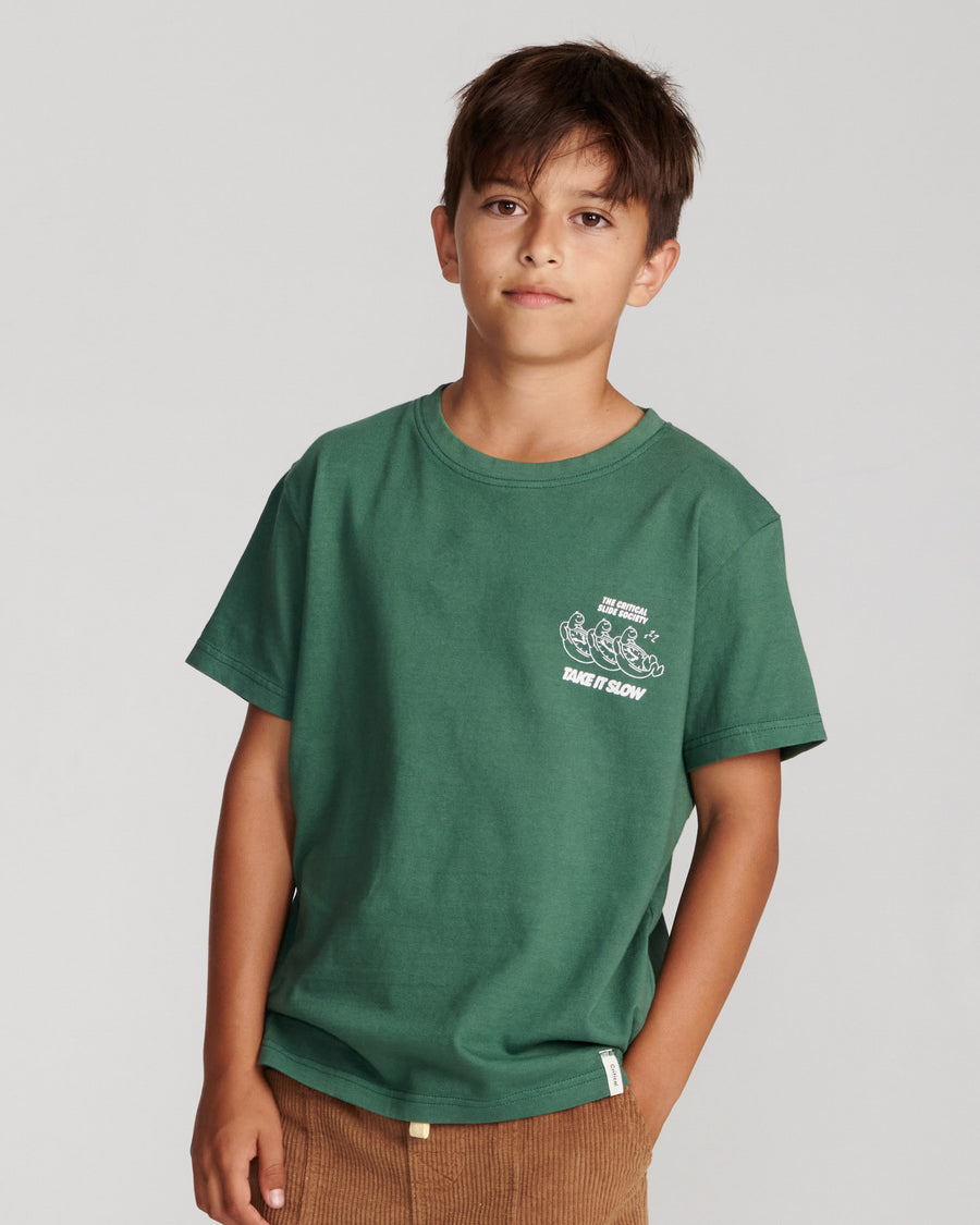 Take it Slow Kids Tee - Green
