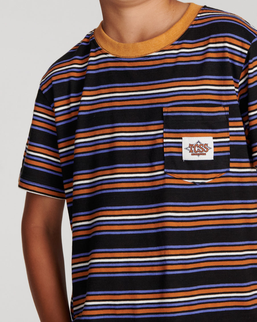 Haskal Yarn Dye Kids Tee - Vintage Black