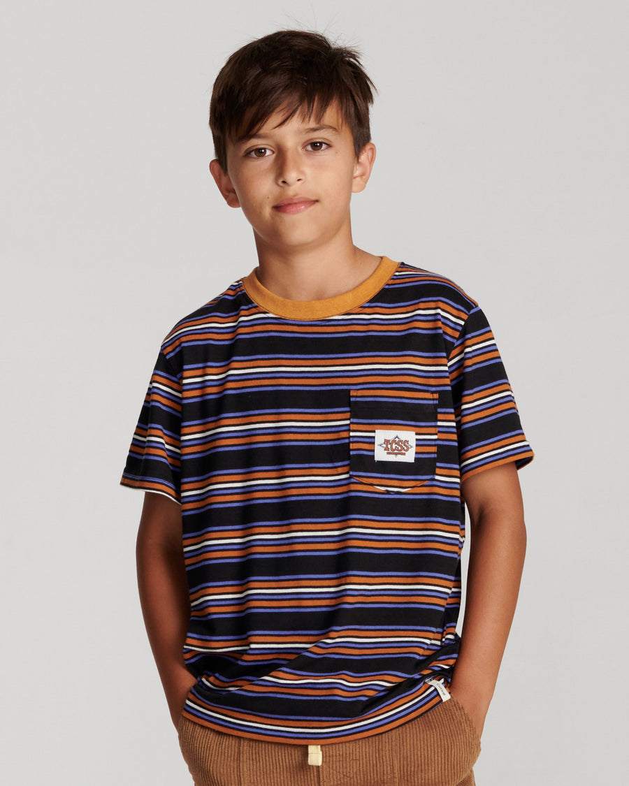 Haskal Yarn Dye Kids Tee - Vintage Black
