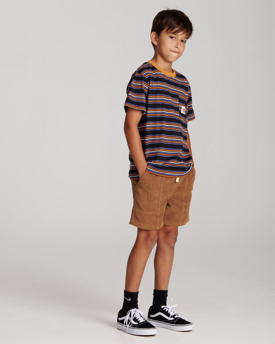 Haskal Yarn Dye Kids Tee - Vintage Black