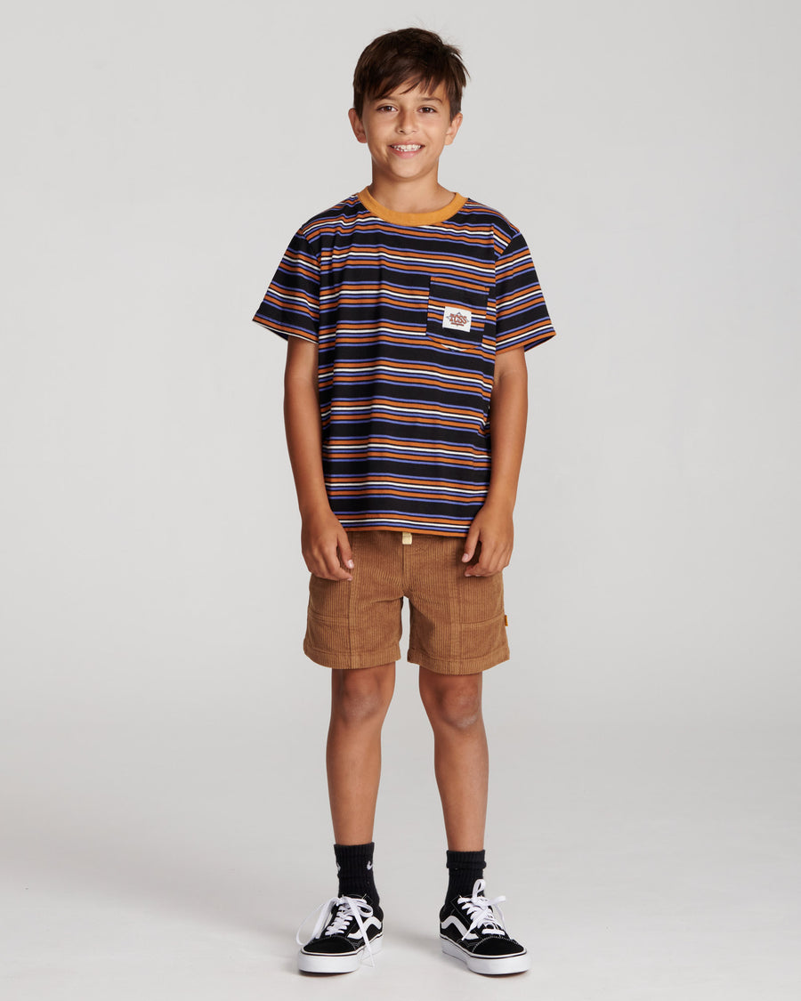 Haskal Yarn Dye Kids Tee - Vintage Black