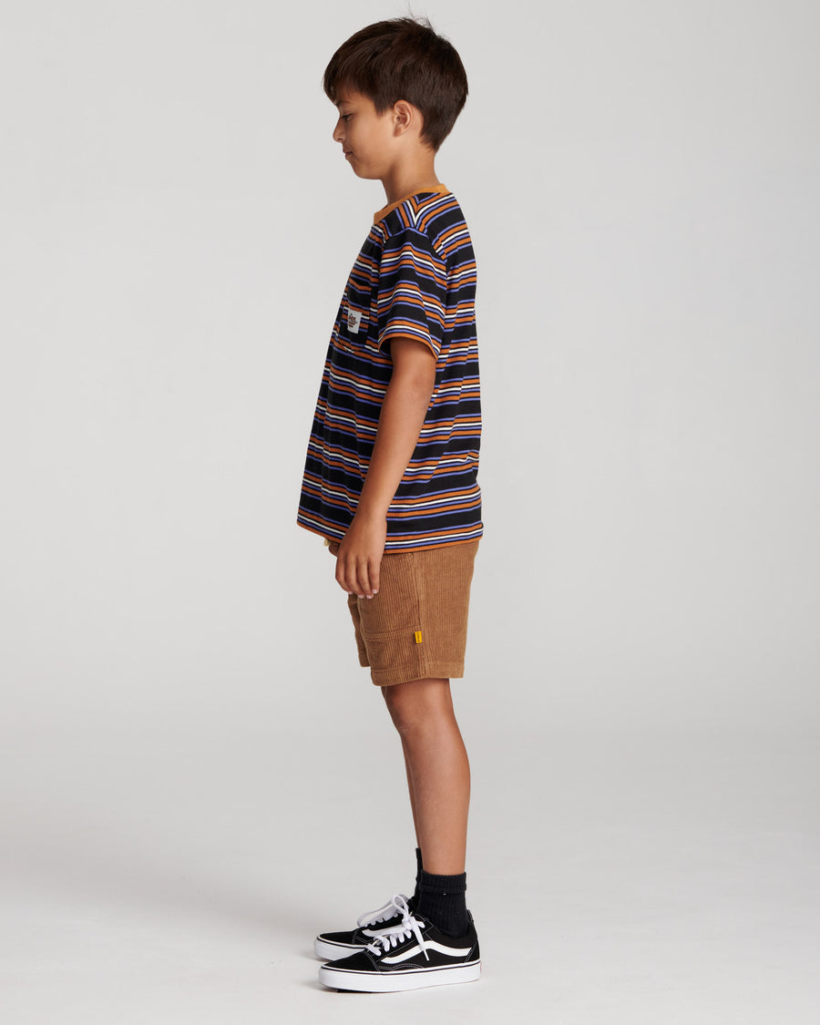 Haskal Yarn Dye Kids Tee - Vintage Black
