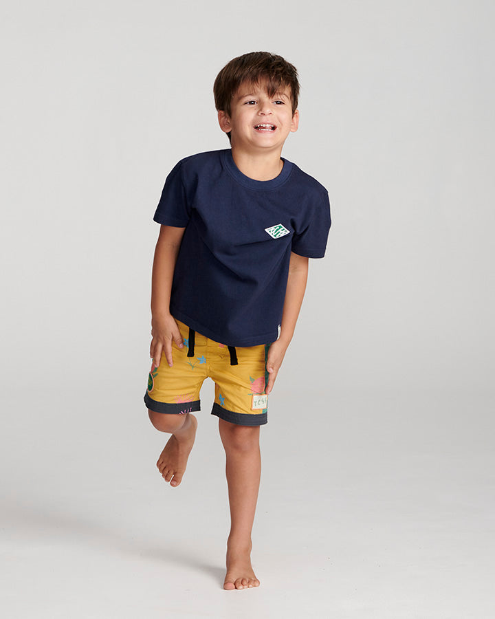 Scribble Kids Tee - Navy