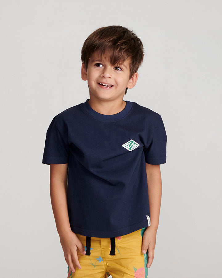 Scribble Kids Tee - Navy