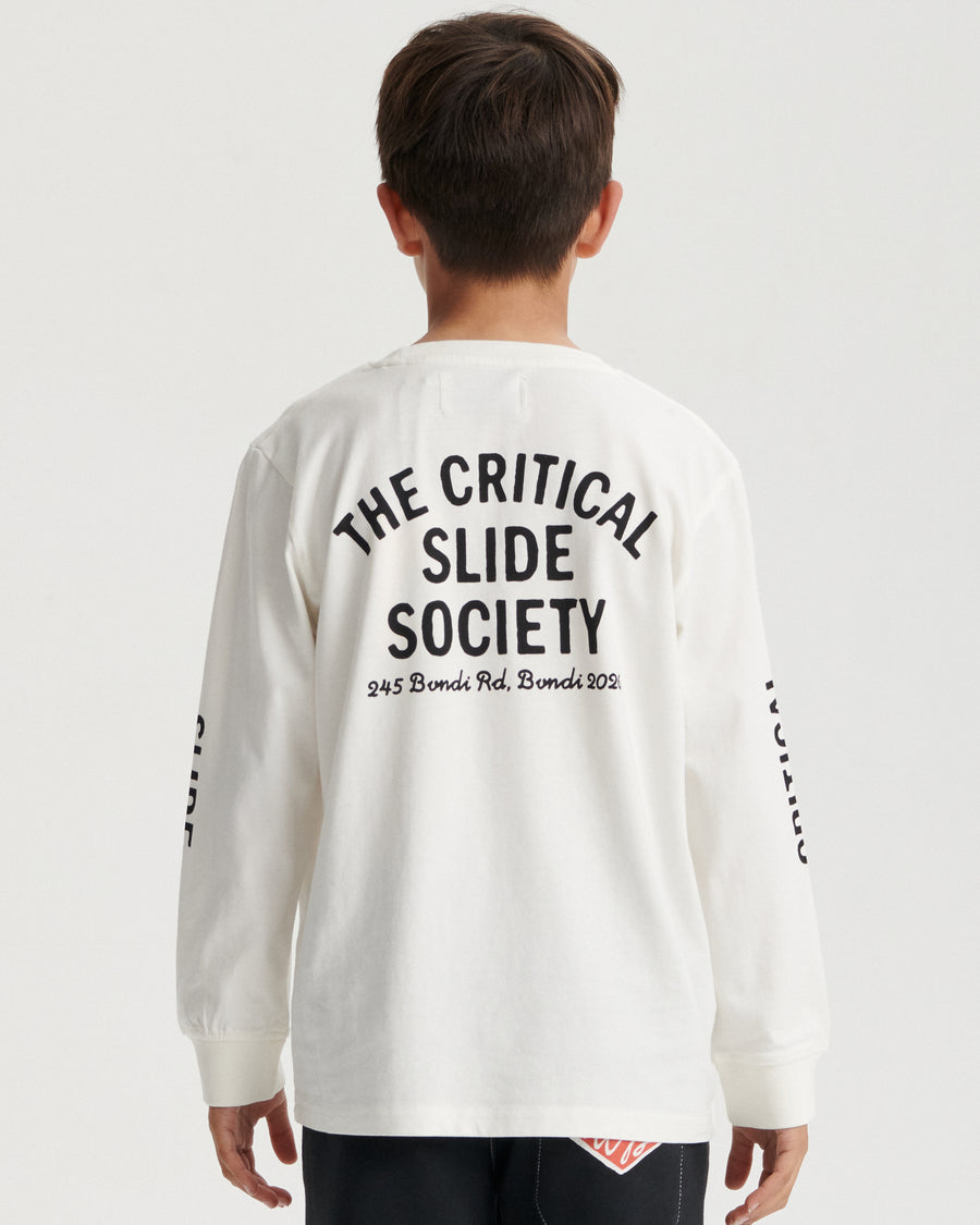 Society Long Sleeve Tee in White Society Long Sleeve Tee in White