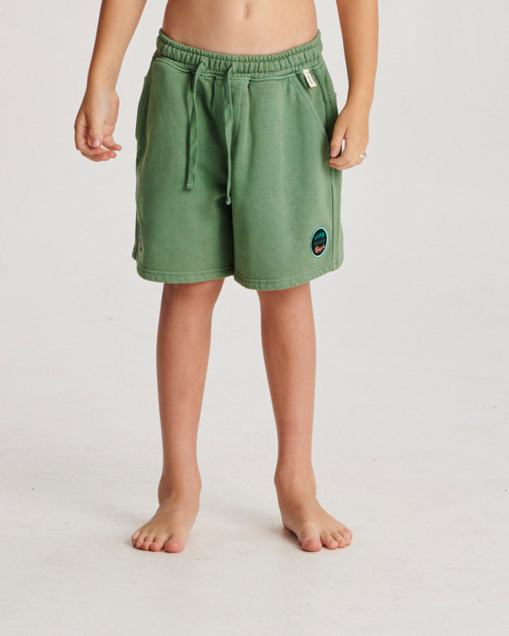 Lazy Dayz Kids Fleece Short - Sage