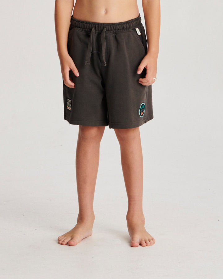 Lazydayz Kids Fleece Short - Asphalt