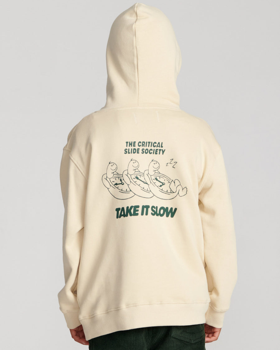 Take it Slow Kids Hoodie - Ecru