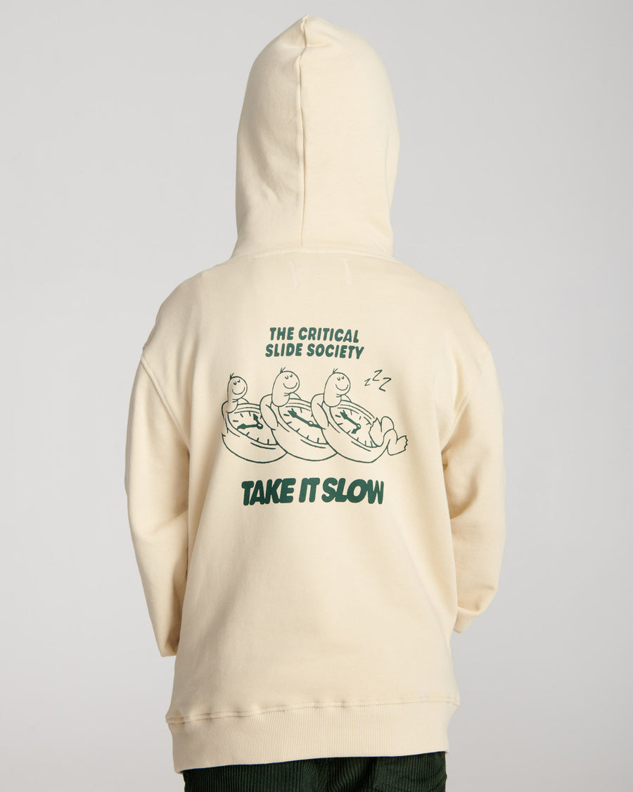 Take it Slow Kids Hoodie - Ecru