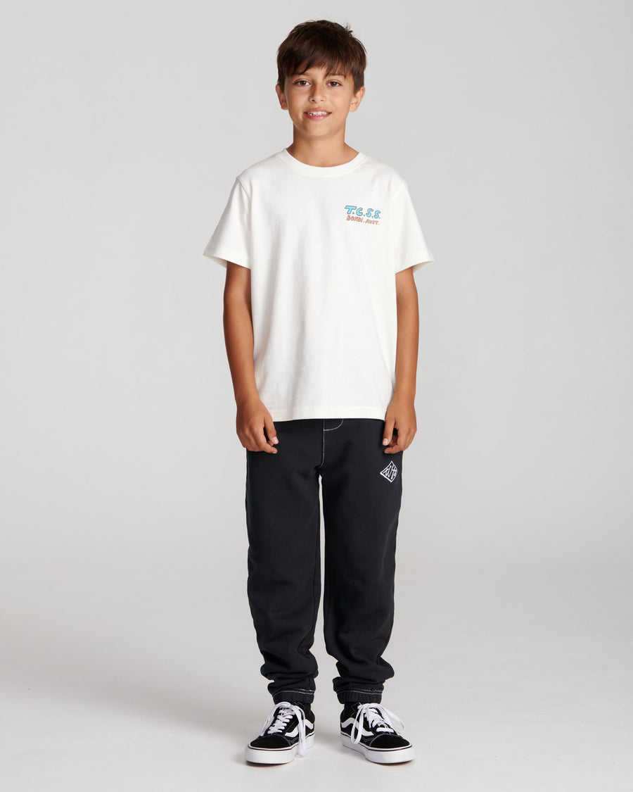 Scribble Contrast Kids Track Pant - Vintage Black