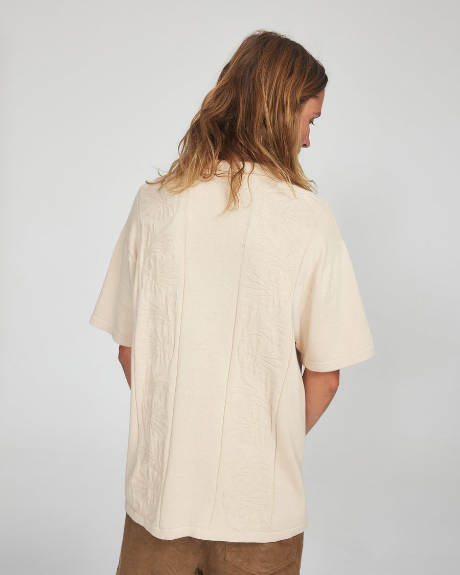 Access Knit Shirt - Oatmeal