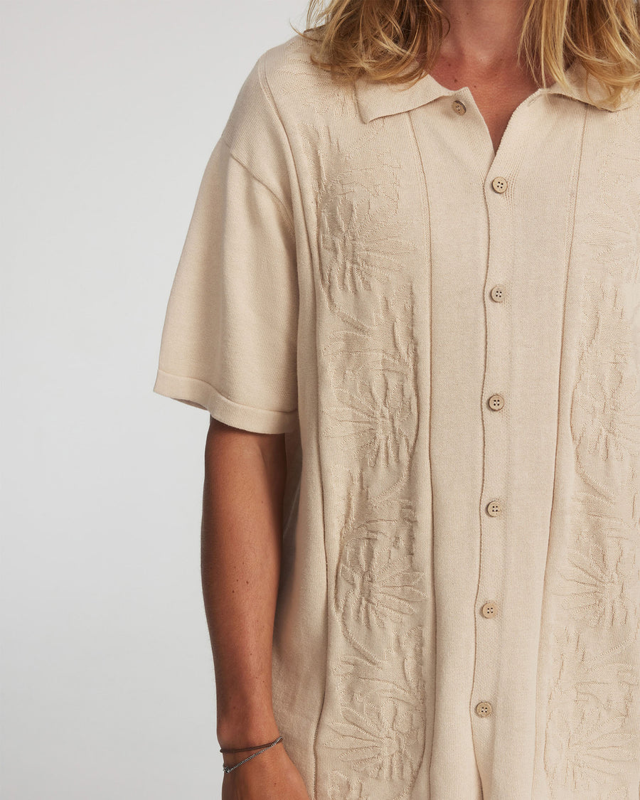 Access Knit Shirt - Oatmeal